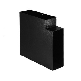 BE-CEN-0000090 P801 Double Compartment Power Skirting Flat Vertical Elbow - Various colours - Easter Oak