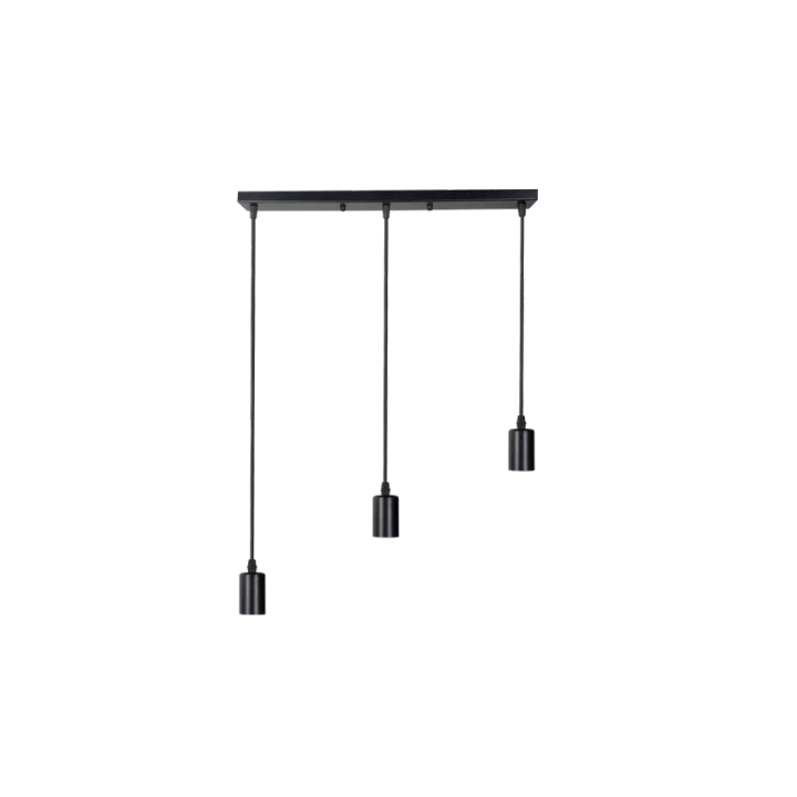 O-lite BE-MCE-0000271 OL-PEND-RECT-BK Black Aluminium 3X E27 Pendant