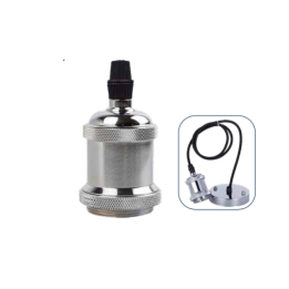 O-lite BE-MCE-0000295 OL-PEND- Aluminium E27 Lamp Holder - Various Colours - Gun Metal