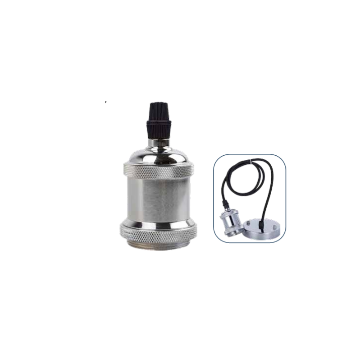 O-lite BE-MCE-0000295 OL-PEND- Aluminium E27 Lamp Holder - Various Colours - Gun Metal