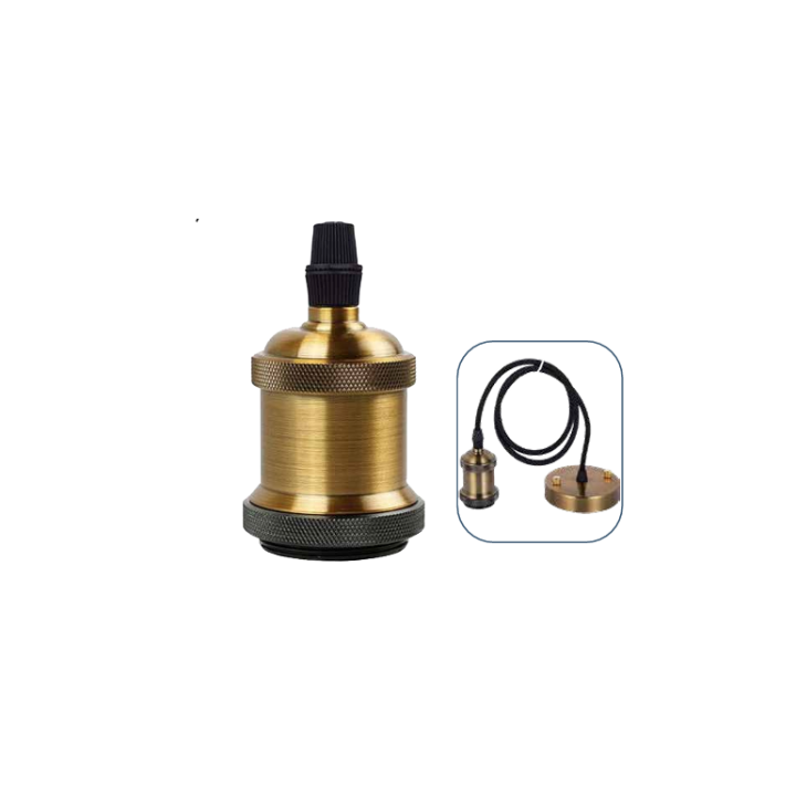 O-lite BE-MCE-0000294 OL-PEND- Aluminium E27 Lamp Holder - Various Colours - Gold