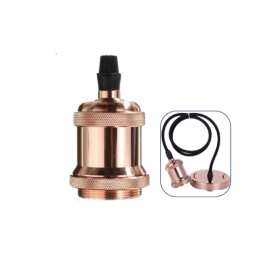 O-lite BE-MCE-0000293 OL-PEND- Aluminium E27 Lamp Holder - Various Colours - Rose gold