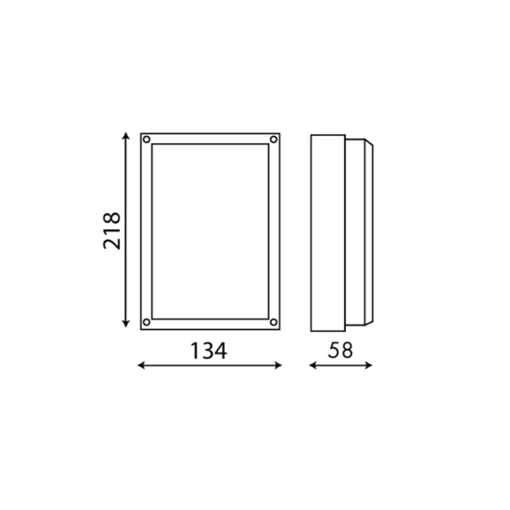 O-lite BL421S 1xE27 Die cast Aluminium Wall Light Black