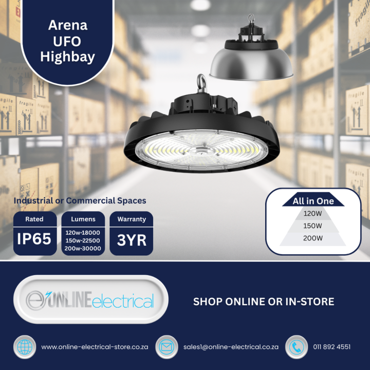 Pioled 120/150/200W LED Highbay Arena UFO Fitting