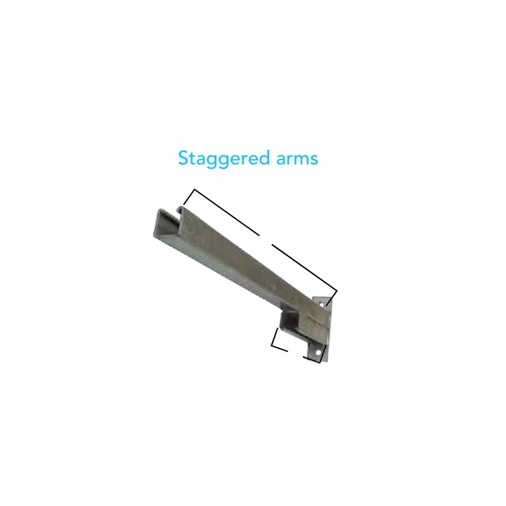 BE-CEN-0000076 Cantilever Arms Half Double Arm 254 series - Variants Lengths - 850mm
