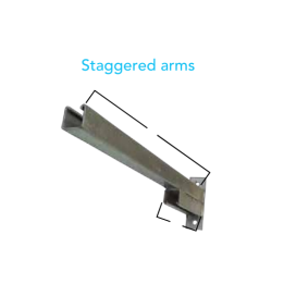 BE-CEN-0000077 Cantilever Arms Half Double Arm 254 series - Variants Lengths - 1050mm