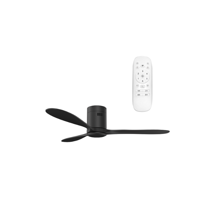Solent ST-BA03-FAN-001 Ceiling Fan Hugger 3Blade 1320mm + Remote - No Light - Black
