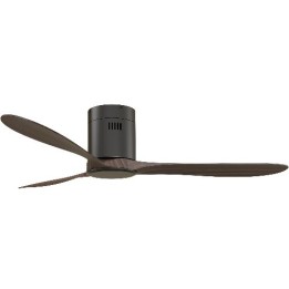 Solent BE-CEI-0000003 Ceiling Fan Hugger 3Blade 1320mm + Remote - No Light - Black & Oak