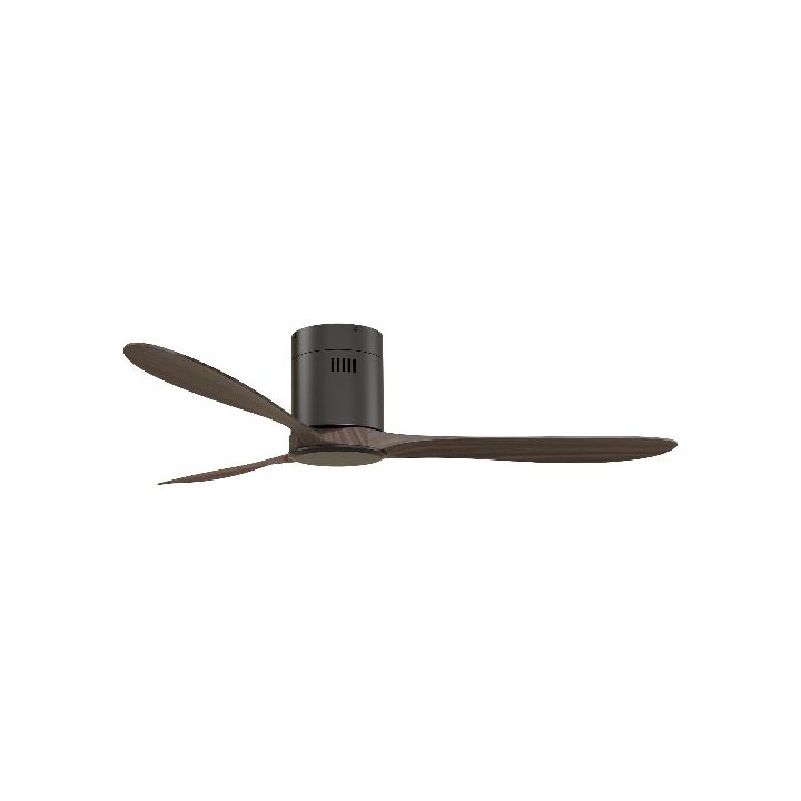 Solent BE-CEI-0000003 Ceiling Fan Hugger 3Blade 1320mm + Remote - No Light - Black & Oak