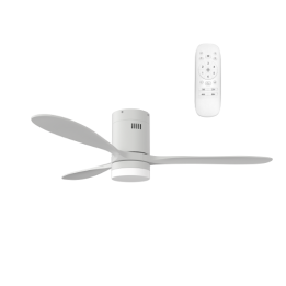Solent ST-BA03-FAN-004 Ceiling Fan Hugger 3Blade 1320mm c/w Light Kit & Remote - White