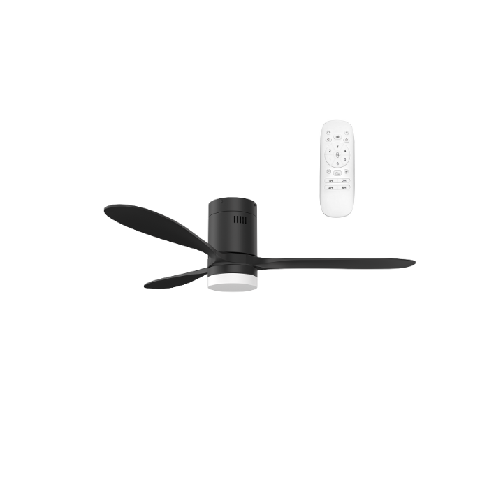 Solent ST-BA03-FAN-004 Ceiling Fan Hugger 3Blade 1320mm c/w Light Kit & Remote - White