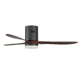 Solent BE-CEI-0000005 Ceiling Fan Hugger 3Blade 1320mm c/w Light Kit & Remote - Black & Oak