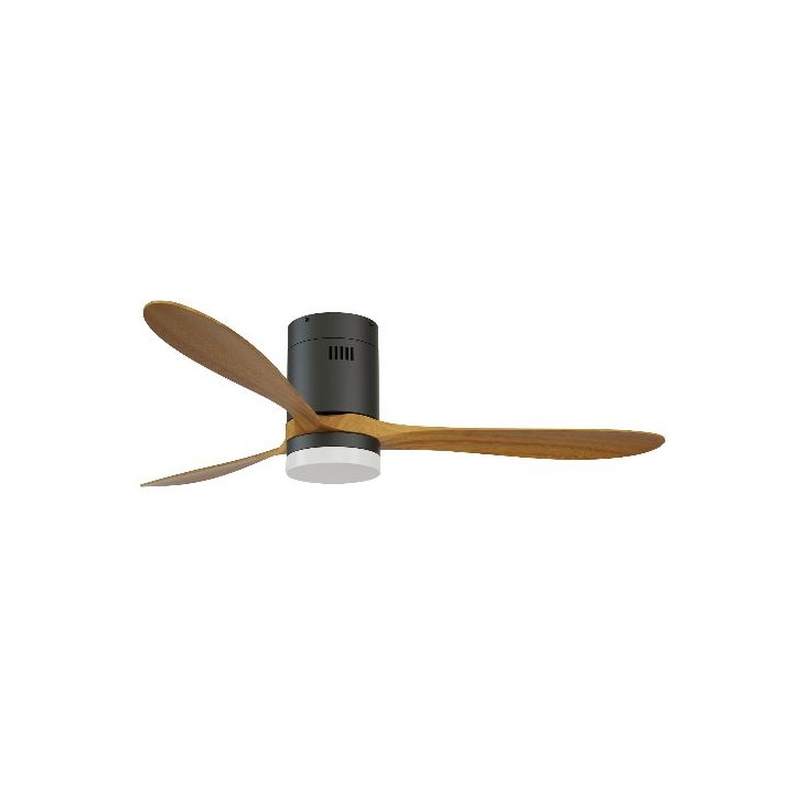 Solent BE-CEI-0000006 Ceiling Fan Hugger 3Blade 1320mm c/w Light Kit & Remote - Dark Oak