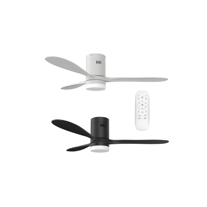 Solent BE-CEI-0000006 Ceiling Fan Hugger 3Blade 1320mm c/w Light Kit & Remote - Dark Oak