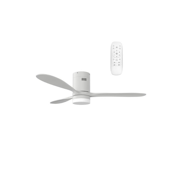 Solent BE-CEI-0000006 Ceiling Fan Hugger 3Blade 1320mm c/w Light Kit & Remote - Dark Oak