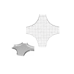 BE-CEN-0000013 Wire Mesh Cable Tray 150x50MM 4Way Crossover, 90° R450