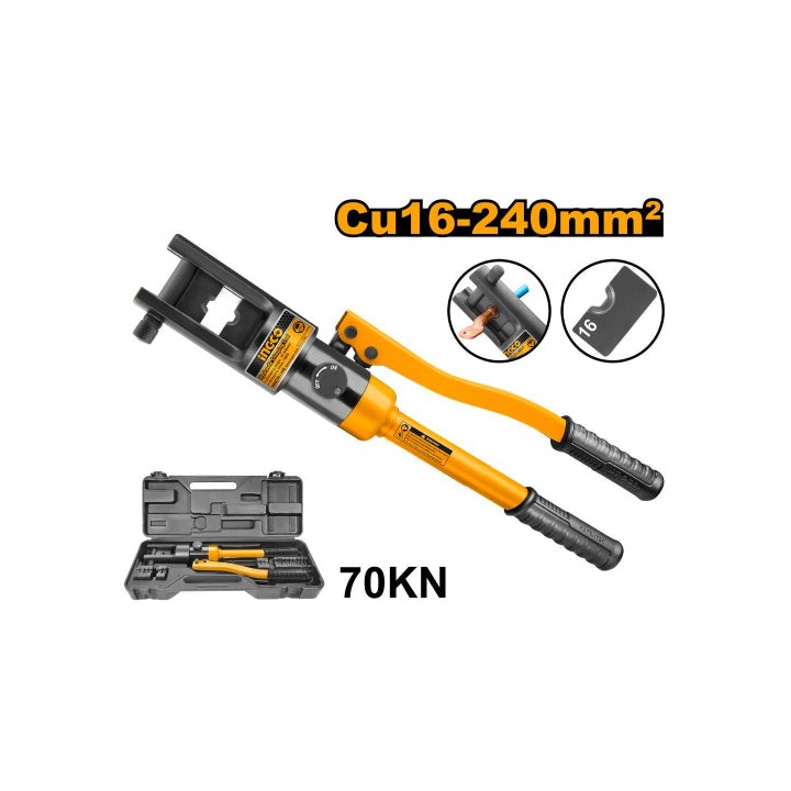 INGCO HHCT01240 Hydraulic Crimper 240Kit + Dies