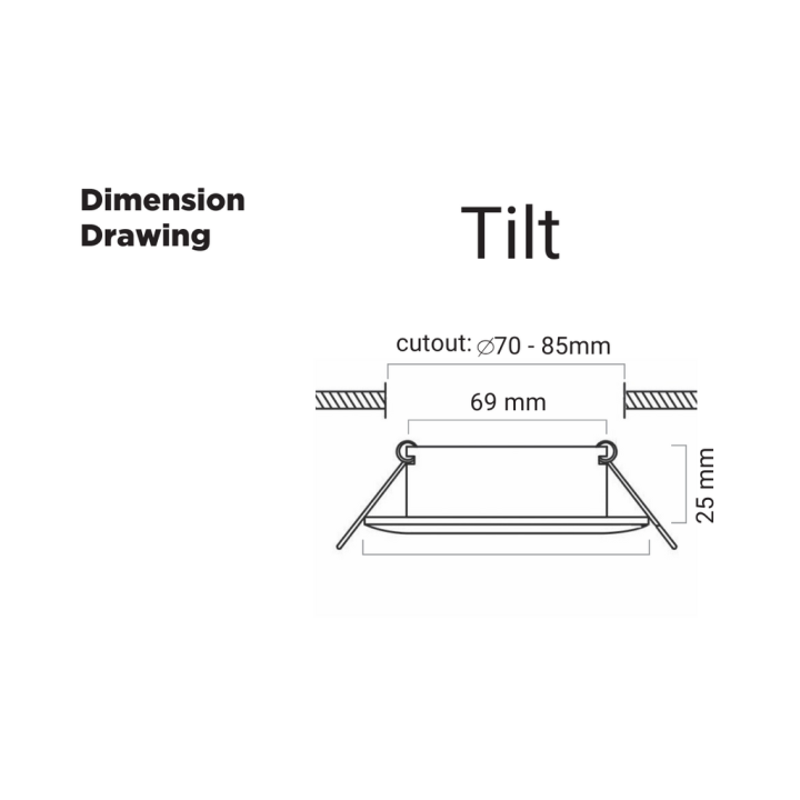 Pioled BE-PIO-0000133 Downlighter R203 Silver Tilt 90MM