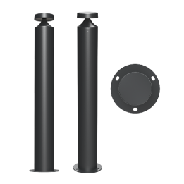 Pioled BE-PIO-0000127 LED Bollard 12W 4CCT IP65 Round Black FUJI FB003