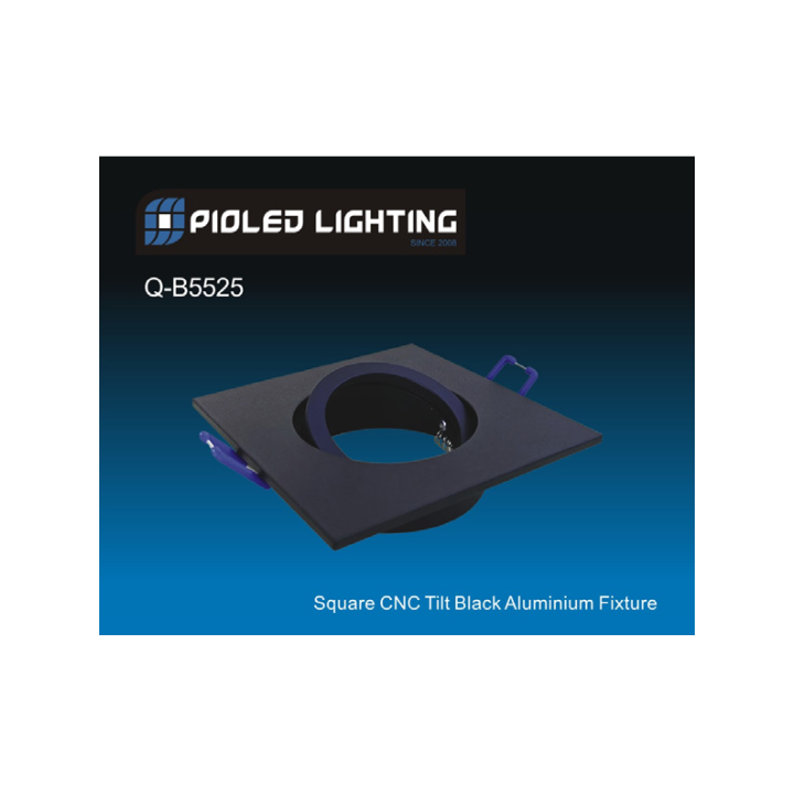 Pioled BE-PIO-0000145 Downlighter R221 Black Square 92MM