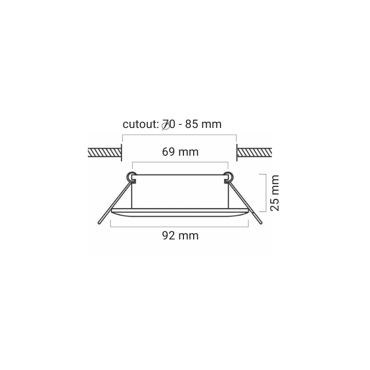 Pioled BE-PIO-0000144 Downlighter R220 White Square 92MM