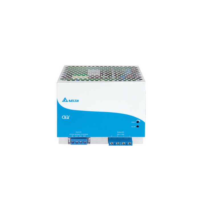 Delta DRP024V480W3BN 320-600VAC TO 24VDC 20A 480W 3PH Power Supply