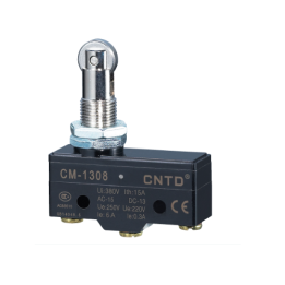 EM CM1308 Extended Panel Mount Roller Plunger Micro Switch