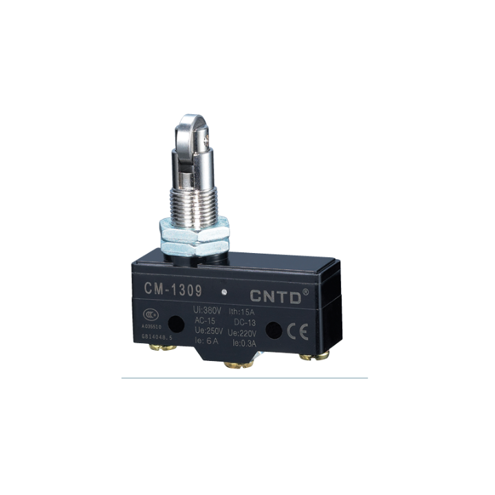 EM CM1309 Extended Panel Mount Roller Plunger 90° Micro Switch
