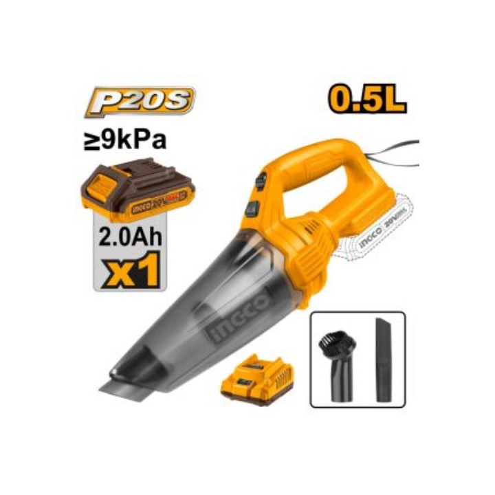 INGCO CVLI20126 20V Powershare + C/L Handheld Vacuum