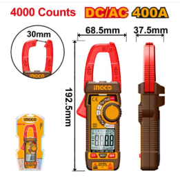 INGCO DCM62002 Clamp Meter 400A AC/DC True RMS
