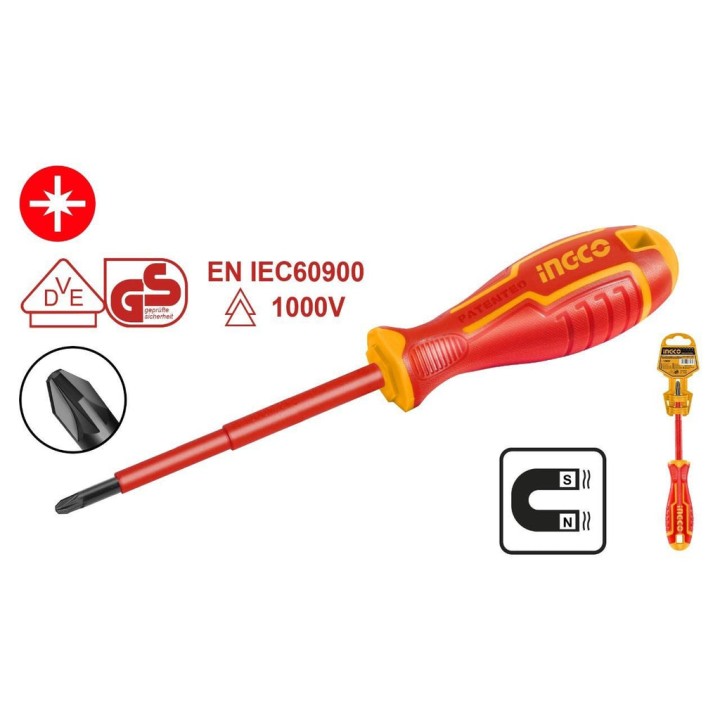 INGCO HISD81PZ2100 SCREWDRIVER PZ2X100MM INSULATED