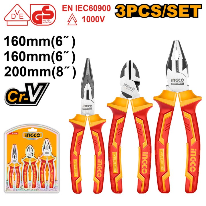 INGCO HIKPS28318 PLIER SET 3PCE 1000V