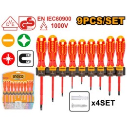 INGCO HKISD0908 SCREWDRIVER SET 9PCE 1000V