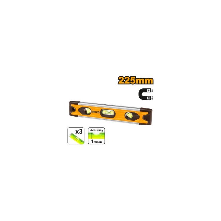 INGCO HMSL01030 Magnetic Level 225MM Torpedo