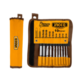 INGCO AKD2101 DRILL BIT SET 10PCE + CHISEL