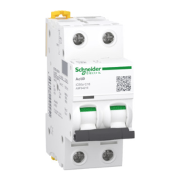 Schneider A9F64225 C60A 2P 25A 6KA C CURVE Miniature Circuit Breaker