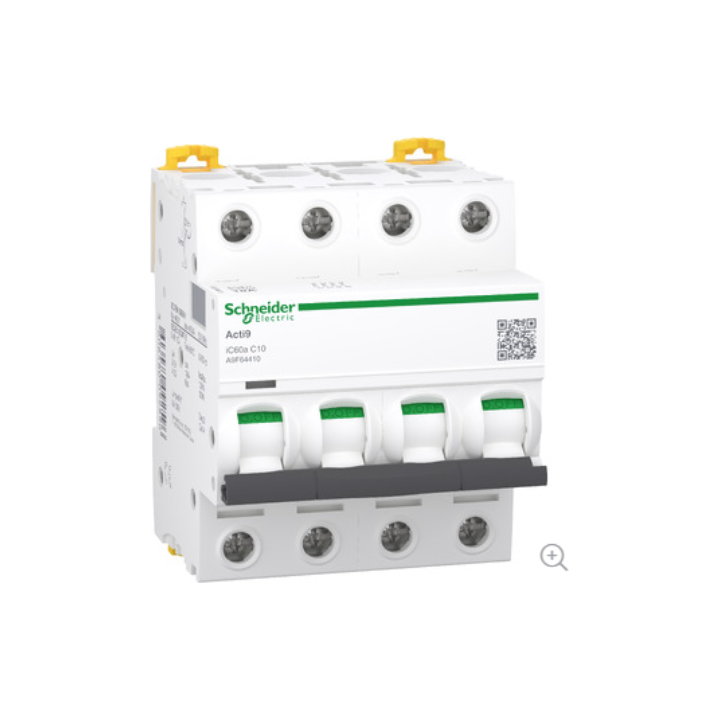 Schneider A9F64463 C60A 4P 63A 6KA C CURVE Miniature Circuit Breaker