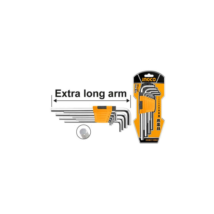 INGCO HHK11092 1.5-10MM 9pce ALLEN KEY SET