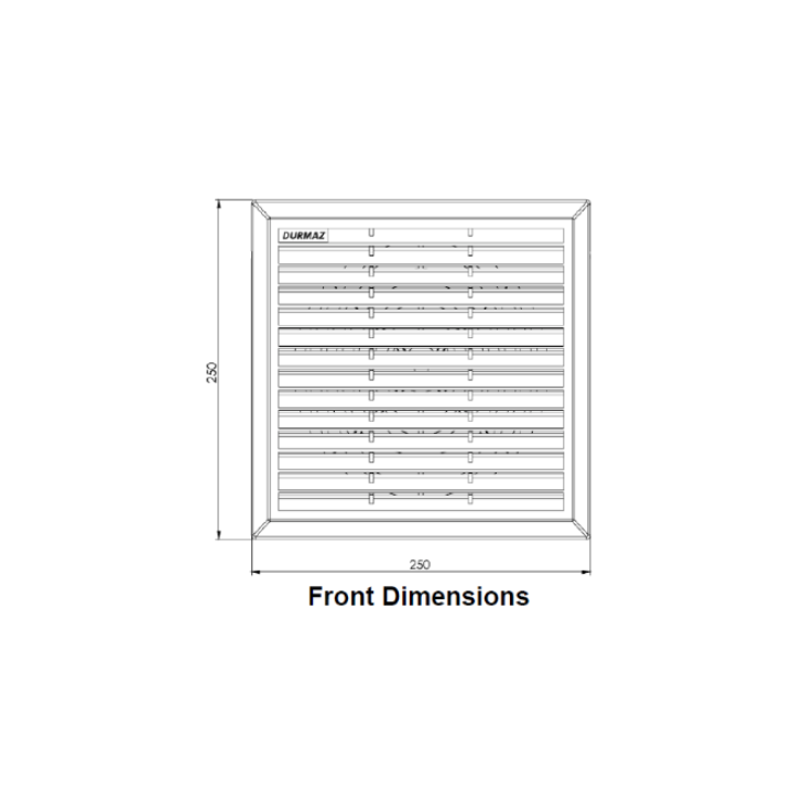 Durmaz DF250 250X250MM FILTER