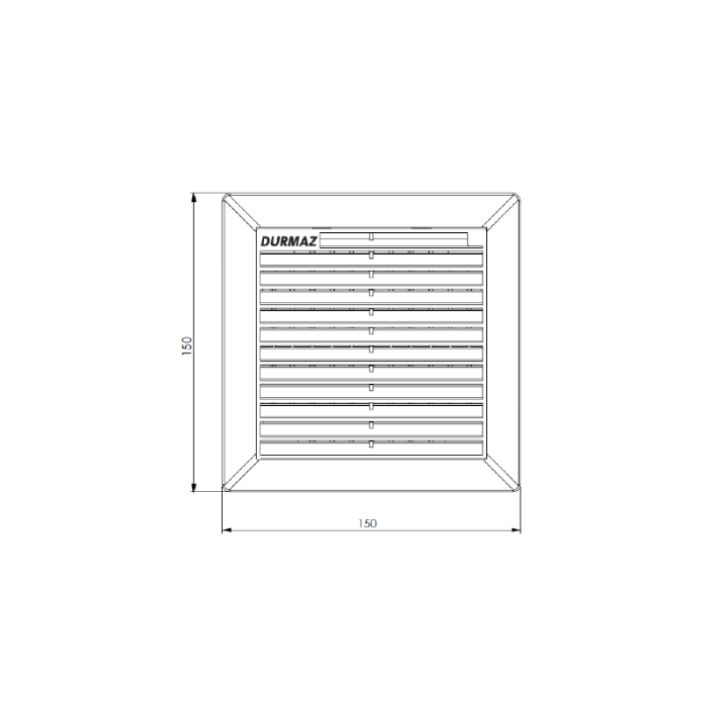 Durmaz DFF1501 150X150MM 220V FILTER/FAN