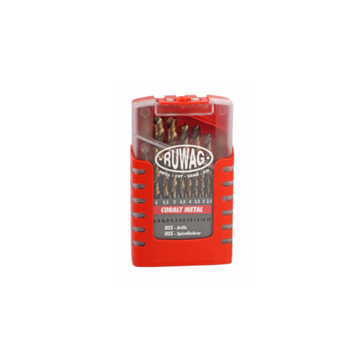Ruwag ST-SHO22-RUW-010 Drill Bit Set 1-10mm 19Pce Cobalt Metal RUW3310GBC