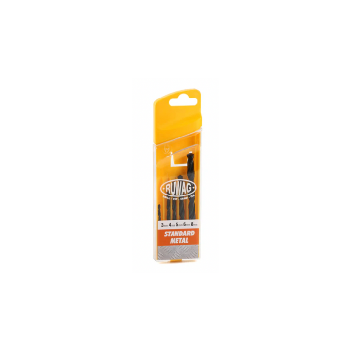 Ruwag ST-SHO22-RUW-027 Drill Bit Set 3-8mm 5Pce Standard Metal RUW3310905STAND