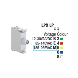 Lovato OMNI-LV-0000414 LPXLPE 85-140VAC LED Steady Lamp Module - Green