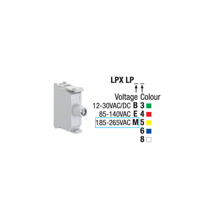 Lovato OMNI-LV-0000405 LPXLPM 185-265VAC LED Steady Lamp Module - Blue
