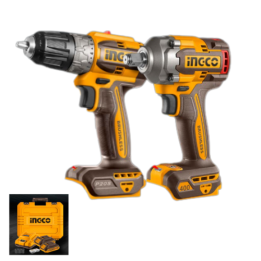 INGCO CKLI20275 20V PS+ C/L IMPACT DRILL/WRENCH COMBO KIT