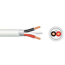 ST-DA04-SUR-001 2.5mm x 2Core + Earth Cable White 100mtr Rolls plus per mtr - 100mtr