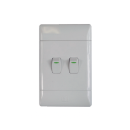 CBI ST-SHO13-CBI-002 2Lever 1Way 16A Light Switches White CBI Range L122-P 2L1W 2X4