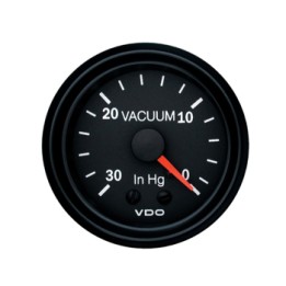 VDO Vacuum Gauge Cockpit International 52mm 30 to 0 In/hg Mechanical