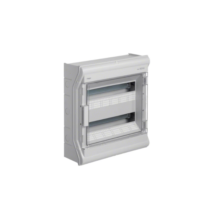 Hager VE218L 2x18Way Surface DB BOARD IP55