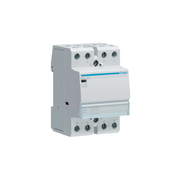 Hager ESC463 63A 230VAC 4NO Modular Standard Contactor
